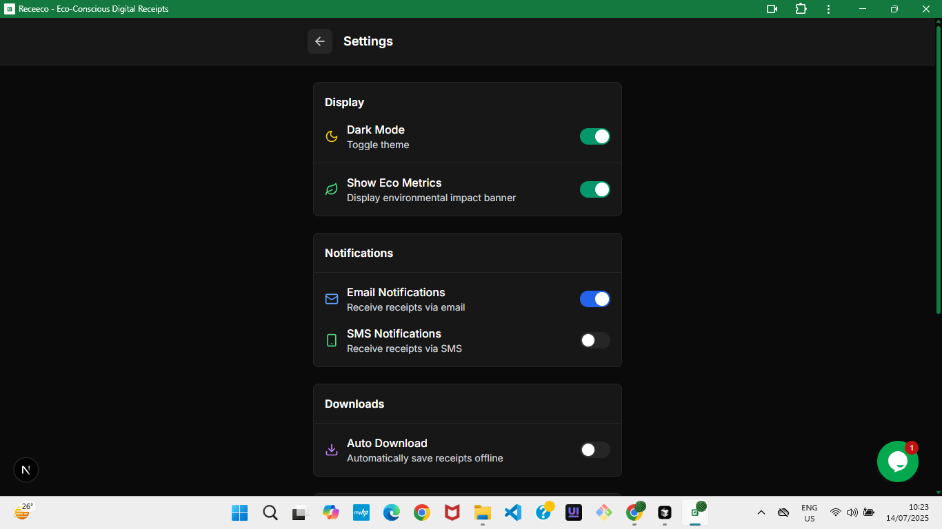 PWA Settings