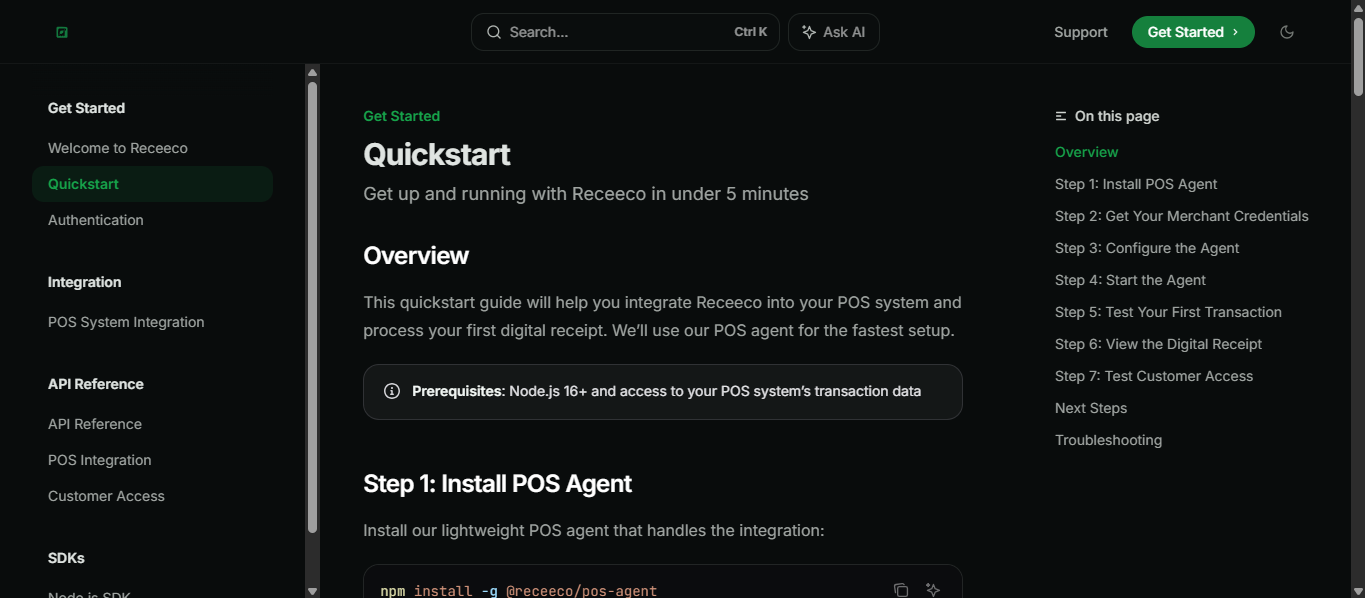 Documentation Quickstart Guide